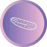 Unique Cucumber Vector Line Icon