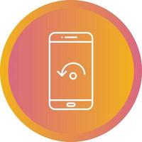 Unique Restart Phone Vector Line Icon