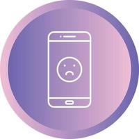 Unique Sad Face Vector Line Icon