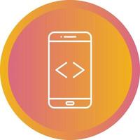 Unique Code Vector Line Icon