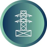 icono de línea de vector de torre de electricidad único