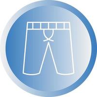 icono de línea de vector de pantalones cortos únicos