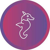 Unique Seahorse Vector Line Icon