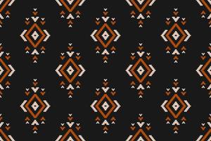 Ethnic Aztec pattern art. Geometric seamless pattern in tribal, folk embroidery, and Mexican style. vector