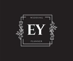 Initial EY feminine logo. Usable for Nature, Salon, Spa, Cosmetic and Beauty Logos. Flat Vector Logo Design Template Element.