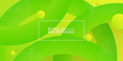 Geometric dynamic bright background with colorful green circle with rounded edges. Stock vector illustration for background.Eps10