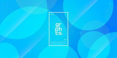Abstract bright blue gradient illustration background with 3d look and simple circle pattern. cool design.Eps10 vector