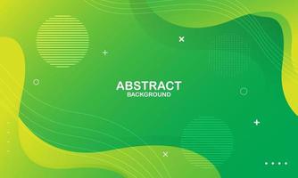 Abstract yellow and green color background. Dynamic shapes composition. Vector illustration
