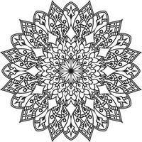 mandala de flor circular en vector libre blanco