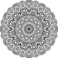 mandala de flor circular en vector libre blanco