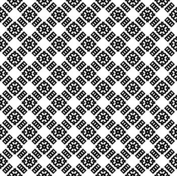 Black and white seamless pattern texture. Greyscale ornamental graphic design. Mosaic ornaments. Pattern template. vector