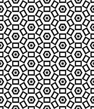 patrón abstracto sin costuras en blanco y negro. fondo y telón de fondo. diseño ornamental en escala de grises. vector