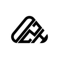 diseño creativo del logotipo de la letra ozh con gráfico vectorial, logotipo simple y moderno de ozh. vector