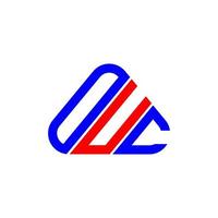 diseño creativo del logotipo de la letra ouc con gráfico vectorial, logotipo sencillo y moderno de ouc. vector