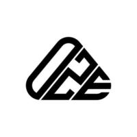 diseño creativo del logotipo de la letra oze con gráfico vectorial, logotipo simple y moderno de oze. vector