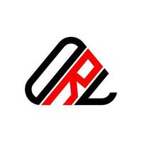 diseño creativo del logotipo de la letra orl con gráfico vectorial, logotipo simple y moderno de orl. vector