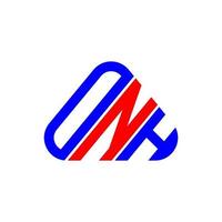 diseño creativo del logotipo de la letra onh con gráfico vectorial, logotipo sencillo y moderno onh. vector