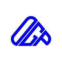 diseño creativo del logotipo de la letra ogp con gráfico vectorial, logotipo simple y moderno de ogp. vector