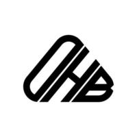 diseño creativo del logotipo de la letra ohb con gráfico vectorial, logotipo simple y moderno de ohb. vector