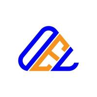 diseño creativo del logotipo de la letra oel con gráfico vectorial, logotipo simple y moderno de oel. vector