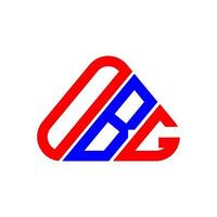 diseño creativo del logotipo de la letra obg con gráfico vectorial, logotipo obg simple y moderno. vector