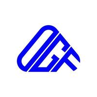 diseño creativo del logotipo de la letra ogf con gráfico vectorial, logotipo simple y moderno de ogf. vector