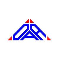 diseño creativo del logotipo de la letra oaa con gráfico vectorial, logotipo simple y moderno de oaa. vector