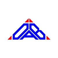 diseño creativo del logotipo de la letra oab con gráfico vectorial, logotipo simple y moderno de oab. vector