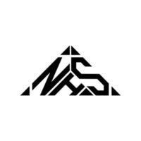 Diseño creativo del logotipo de la letra nhs con gráfico vectorial, logotipo simple y moderno de nhs. vector