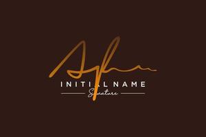 Initial AF signature logo template vector. Hand drawn Calligraphy lettering Vector illustration.