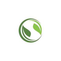 Green leaves logo. plant nature eco garden stylized icon vector botanical.