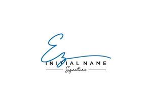 Initial EZ signature logo template vector. Hand drawn Calligraphy lettering Vector illustration.