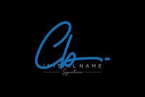 Initial CB signature logo template vector. Hand drawn Calligraphy lettering Vector illustration.