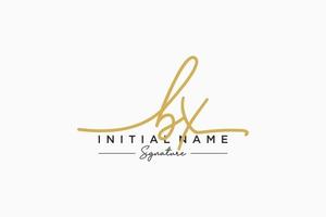 Initial BX signature logo template vector. Hand drawn Calligraphy lettering Vector illustration.