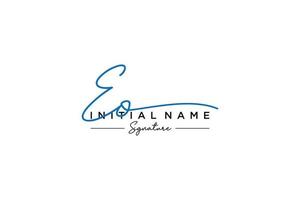 Initial EO signature logo template vector. Hand drawn Calligraphy lettering Vector illustration.