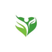 Green leaves logo. plant nature eco garden stylized icon vector botanical.