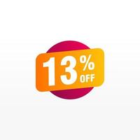 13 discount, Sales Vector badges for Labels, , Stickers, Banners, Tags, Web Stickers, New offer. Discount origami sign banner.