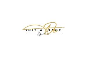 Initial DE signature logo template vector. Hand drawn Calligraphy lettering Vector illustration.