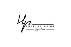 Initial HP signature logo template vector. Hand drawn Calligraphy lettering Vector illustration.