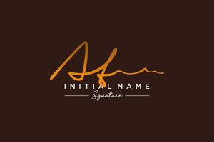 Initial AT signature logo template vector. Hand drawn Calligraphy lettering Vector illustration.
