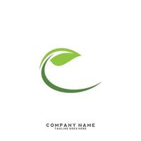 Green leaves logo. plant nature eco garden stylized icon vector botanical.