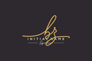 Initial BZ signature logo template vector. Hand drawn Calligraphy lettering Vector illustration.