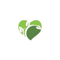 Green leaves logo. plant nature eco garden stylized icon vector botanical.