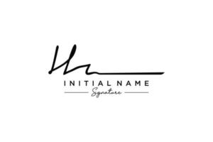 Initial HR signature logo template vector. Hand drawn Calligraphy lettering Vector illustration.