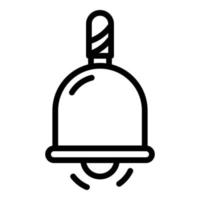 School bell icon, outline style vector
