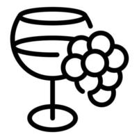 Grape wine icon, outline style vector