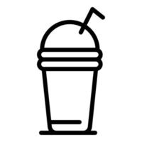 Beverage eco glass icon, outline style vector