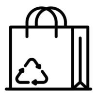 Recyclable pack icon, outline style vector