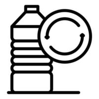 Reusable bottle icon, outline style vector