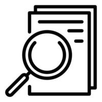 Agent doc search icon, outline style vector